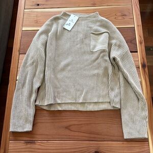 Beige Cotton Sweater